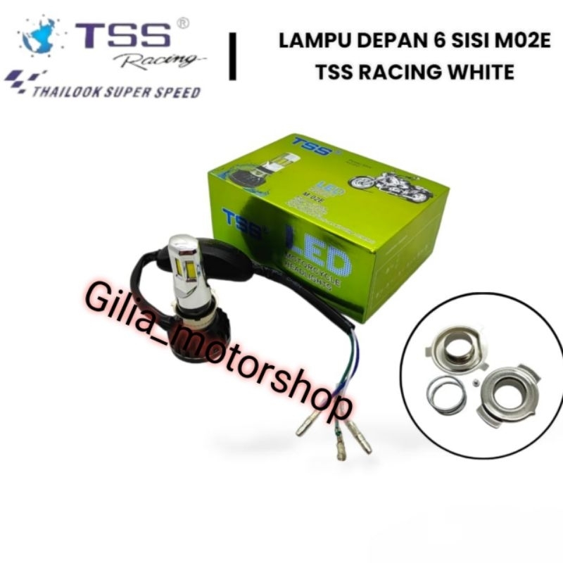 lampu tembak motor LED 6 sisi AC DC / lampu utama motor 6 sisi universal