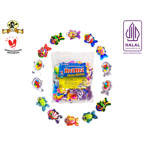 

Coklat Ikan Mimi Choco Coated Pusan Ikan (1 Pak isi 45)