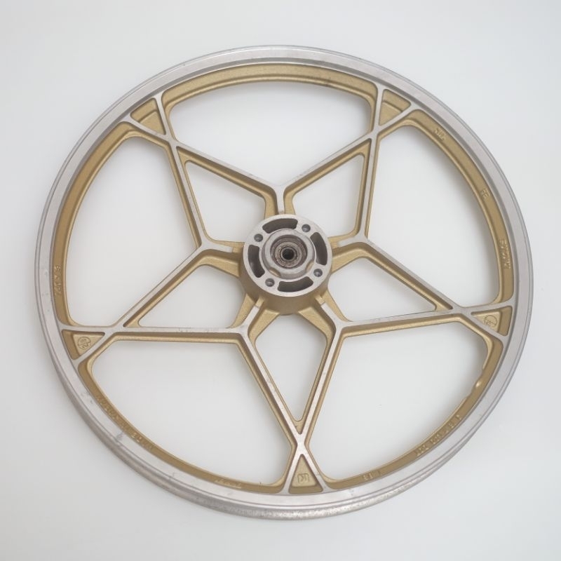 VELG DEPAN ENKEI SUZUKI GP100 GP125 UKURAN 18X140 ORIGINAL NOS ORI BARU APLIKASI RXKING RX KING RXK 