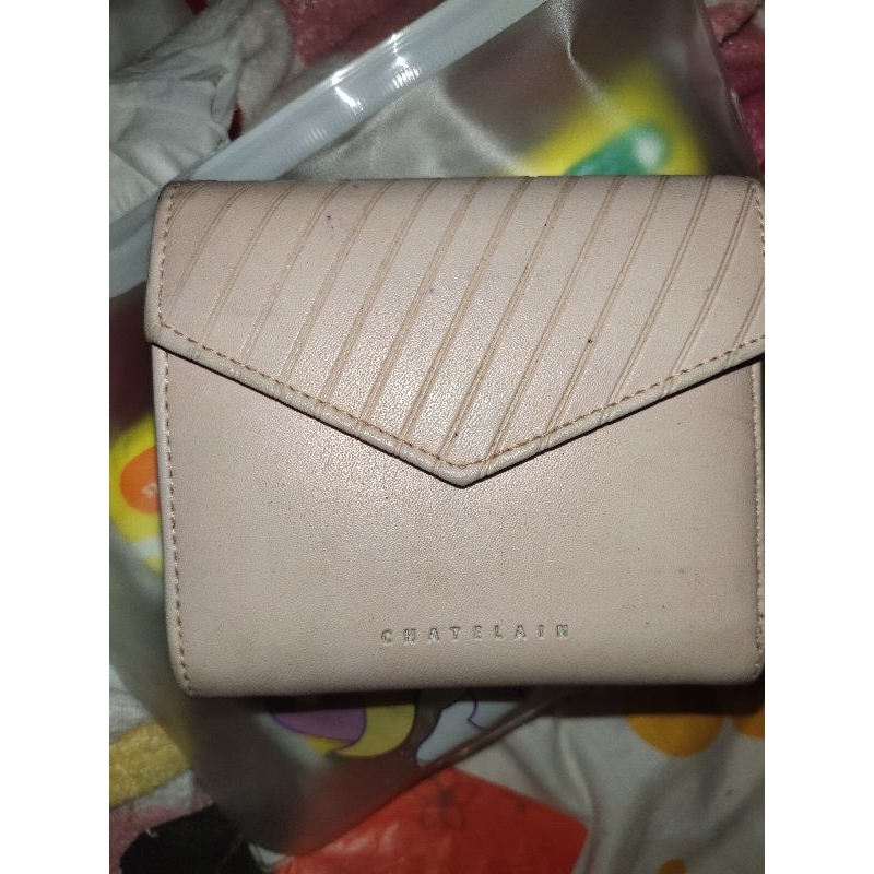 dompet chatelain/milk teddy preloved baby pink