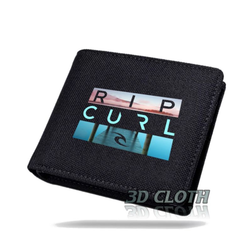 Dompet Canvas Distro - Dompet Kanvas Lipat Fashion Kekinian Outdoor Pria Wanita - RIPCURL LOGO