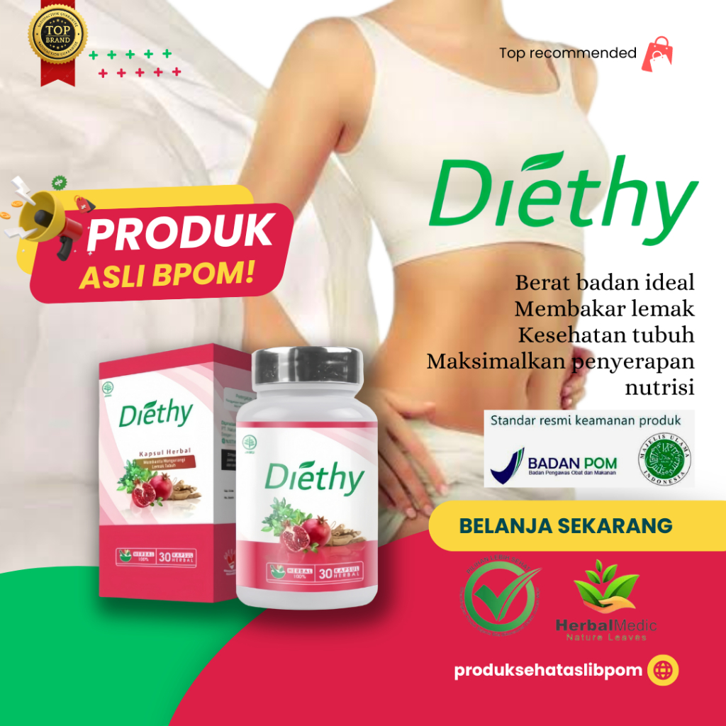 (𝐎𝐟𝐟𝐢𝐜𝐢𝐚𝐥 𝐒𝐭𝐨𝐫𝐞) DIETHY BPOM Diet Penurun Berat Badan Ampuh Dalam 1 Minggu 1-16 Kg Pil Diet Super St
