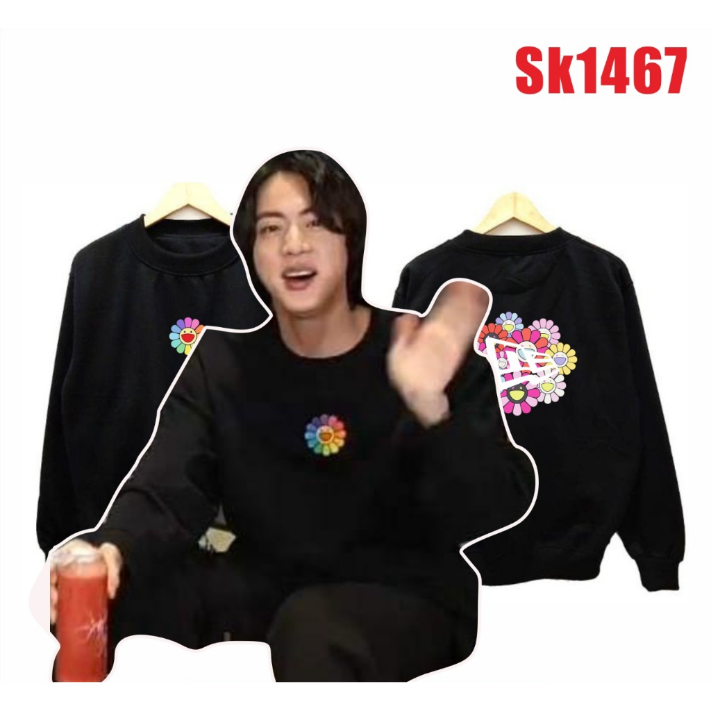 (SK1467) SWEATER HOODIE JAKET BTS KIM SEOK JIN NEW SMILE