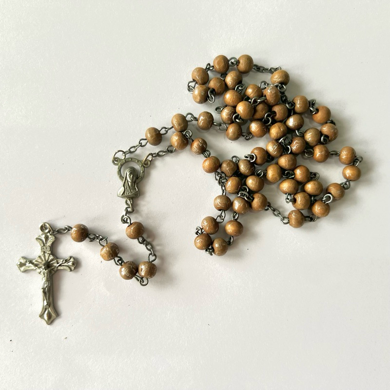 KALUNG ROSARIO KAYU KATOLIK