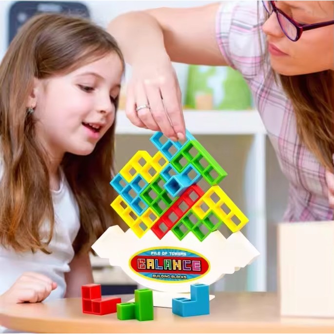 Tetra Tower Block Balancing Family Game Mainan Balok Keseimbangan