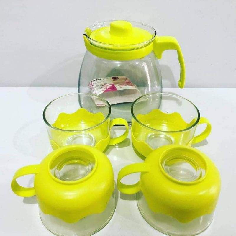 TEA POT TEKO SET WARNA / TEAPOT GELAS SET TEH KOPI