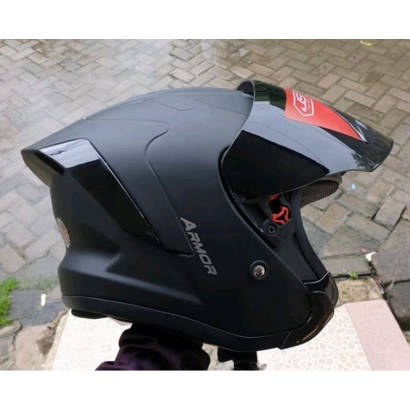 JS ARMOR SOLID HALL FACE VISOR SMOKE