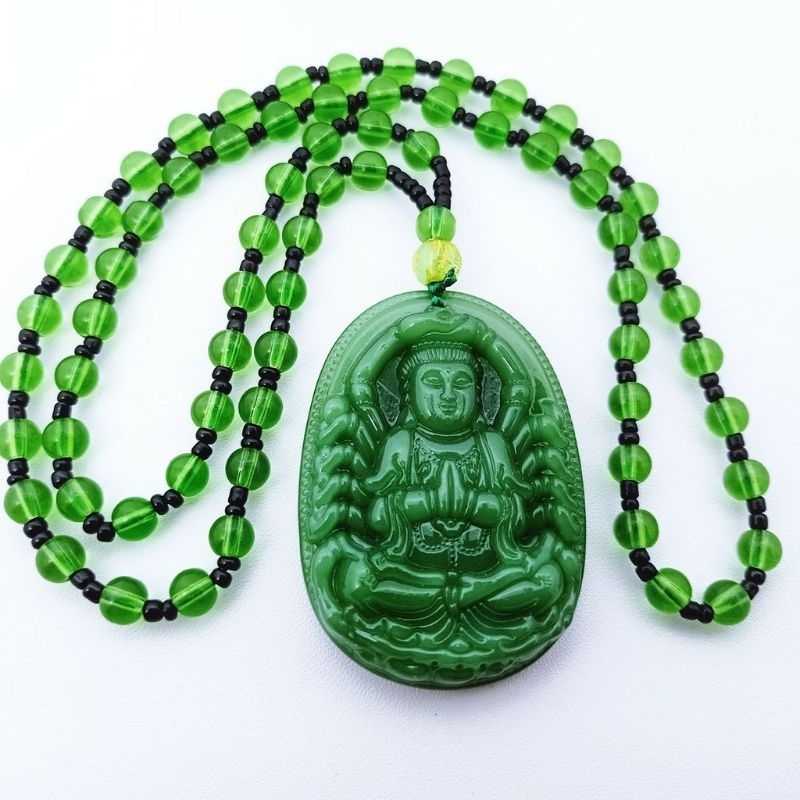 KALUNG GIOK HIJAU LIONTIN DEWI  ORIGINAL.