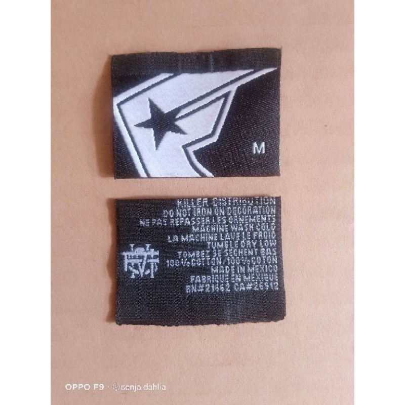 

tag label famous stars and straps high quality paket 5 pcs