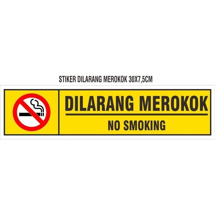 

STIKER DILARANG MEROKOK 20X5, 30X7,5CM