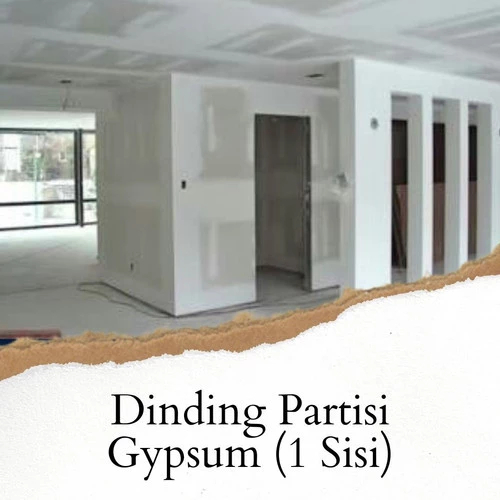 Dinding Partisi Gypsum (1 SISI)