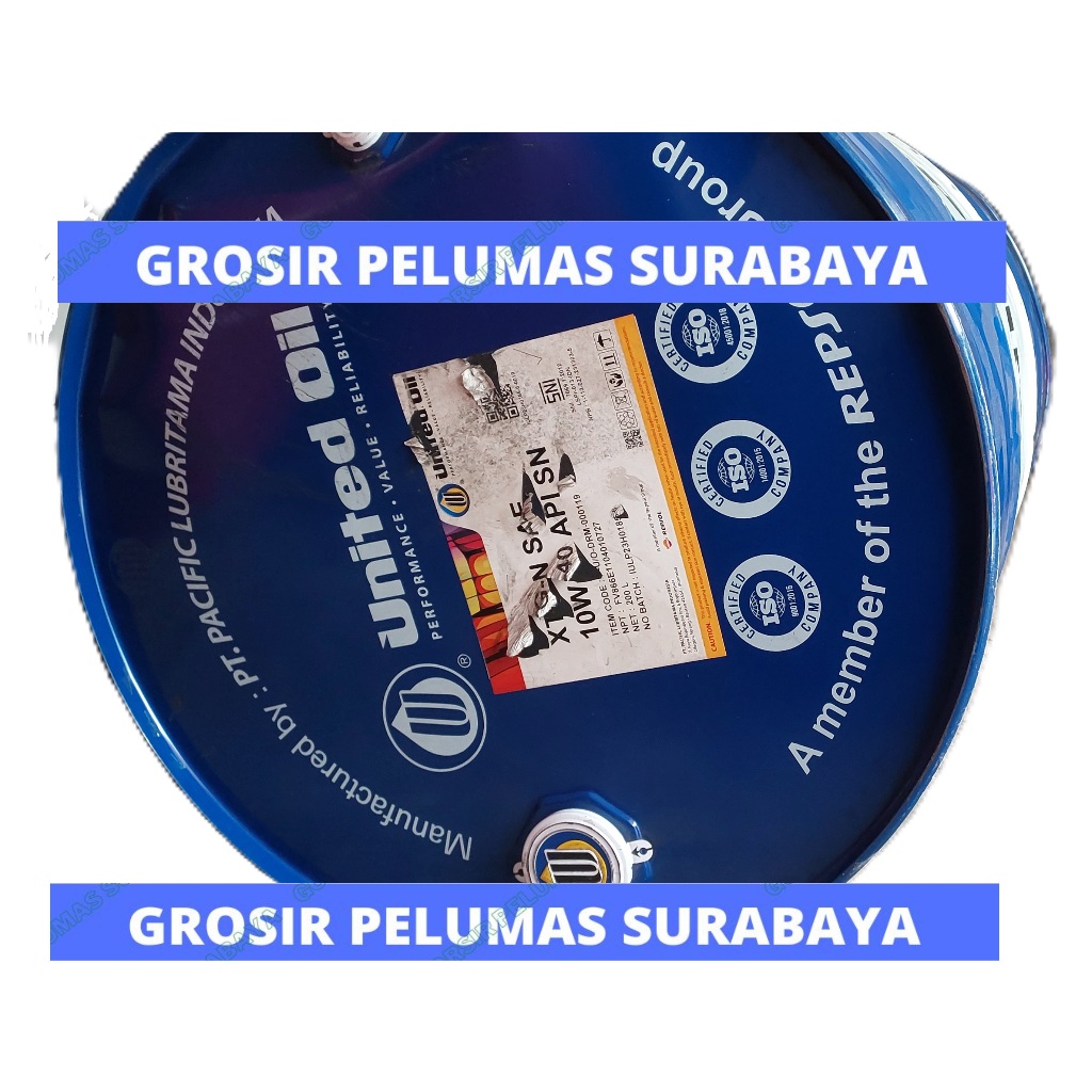 Oli Mesin bensin UNITED XTG N sae 10W-40 10W40 10W/40 XTGN 10W 40 DRUM