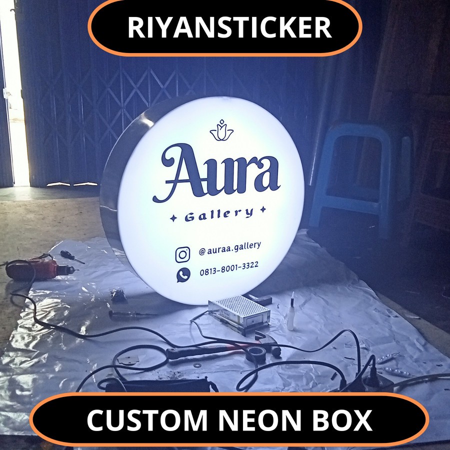 neon box custom 2 sisi free design plang nama toko lampu neon box