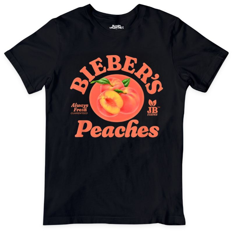 Justin Bieber BIEBER'S PEACHES T-Shirt / Kaos Band Musik Murah POP Alternative Justice Album CD