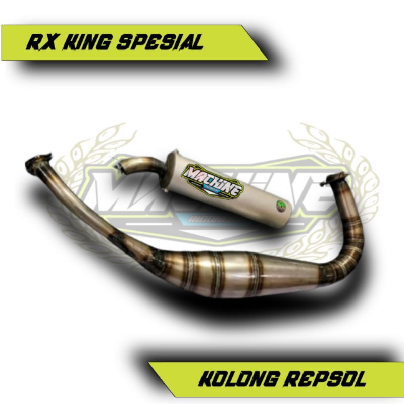 KNALPOT KOLONG REPSOL RX KING SPESIAL PLAT KARAT SUPER GARING ORIGINAL MACHINE COPY CMS ABRT