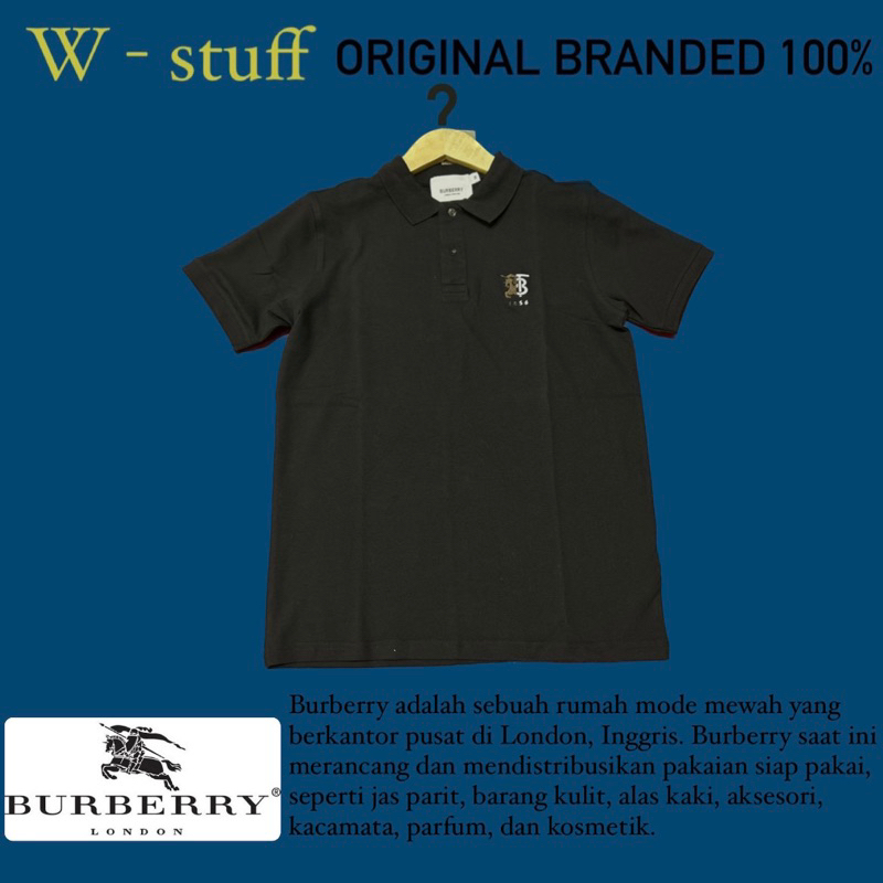 Burberry Polo Shirt original kaos polo pria