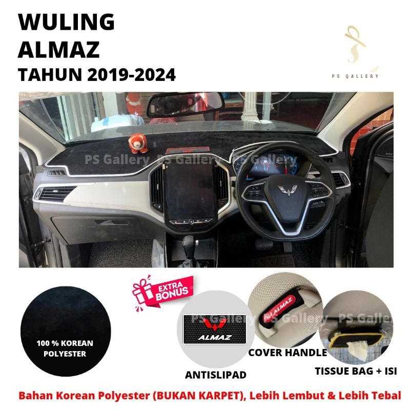 Alas Dasbor Mobil WULING ALMAZ Aksesoris Cover Dashboard Premium