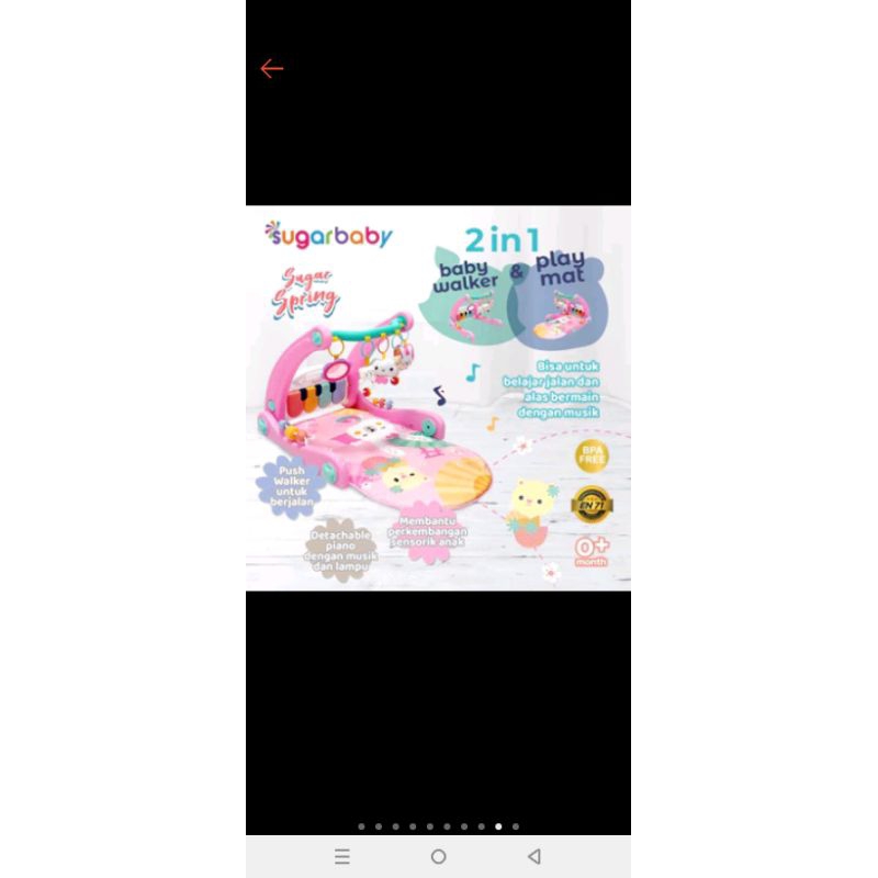 Sugar Baby 2 in 1 Playmate & Baby Walker Preloved