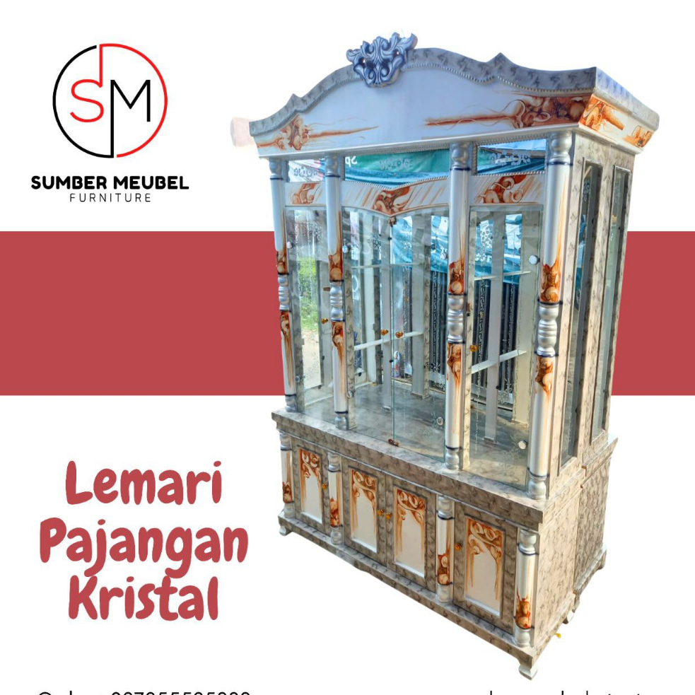 LEMARI PAJANGAN KRISTAL 4PINTU SPT