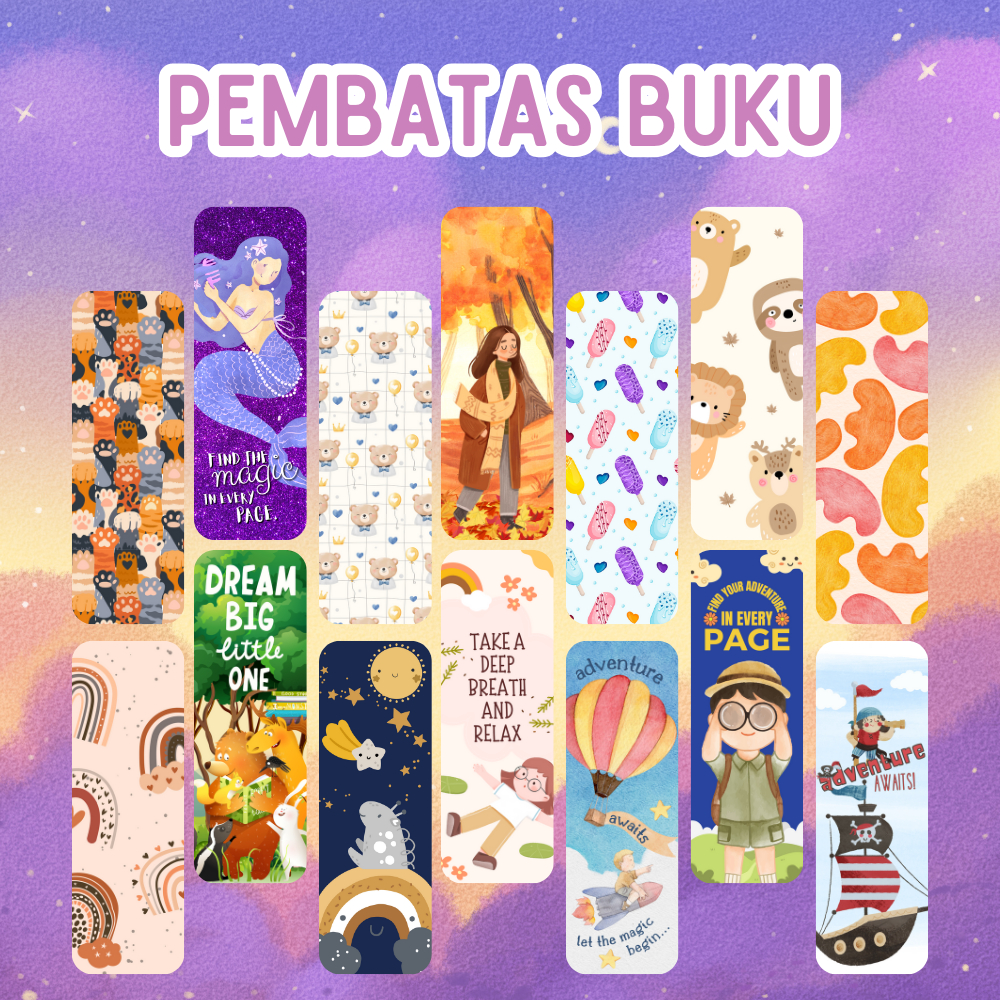 

PEMBATAS BUKU BOOKMARK HANG TAG HAMPERS ULANG TAHUN STATIONERY