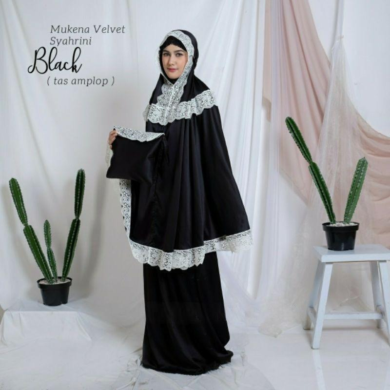 MUKENA DEWASA JUMBO SATIN VELVET LACE SYAHRINI