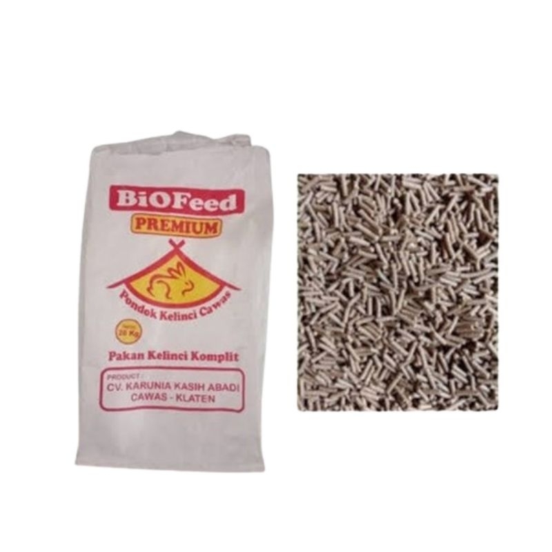 Biofeed Premium Pakan Kelinci Repack 1 kg Pellet Kelinci Merk Biofeed Premium 1 kg Makanan Kelinci