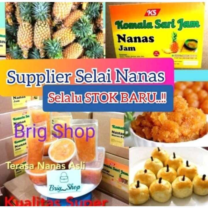 

Selai nanas isian roti bolu gulung roti goreng Komala Sari jam repack 500 grm brigshop