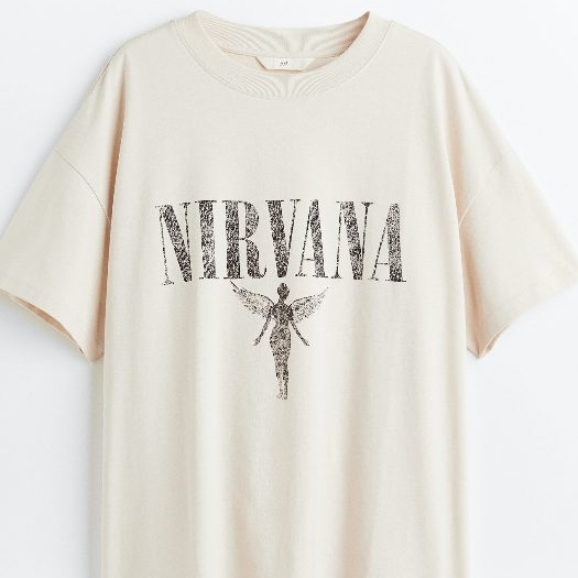H&M Oversized Nirvana T-Shirt