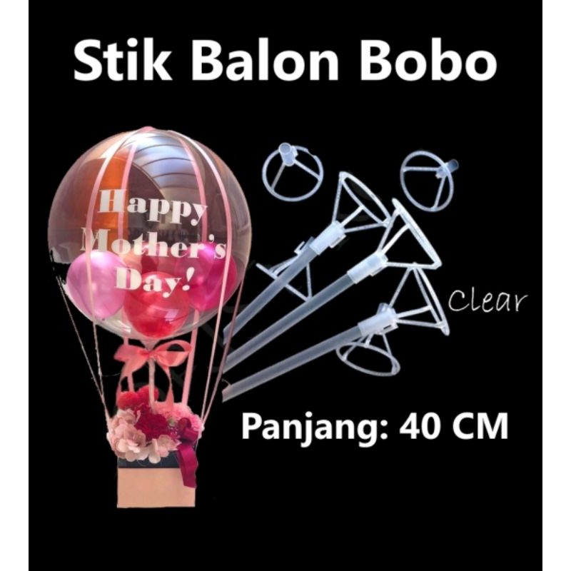 Stick + Cup Balon PVC / Tangkai Balon PVC Besar