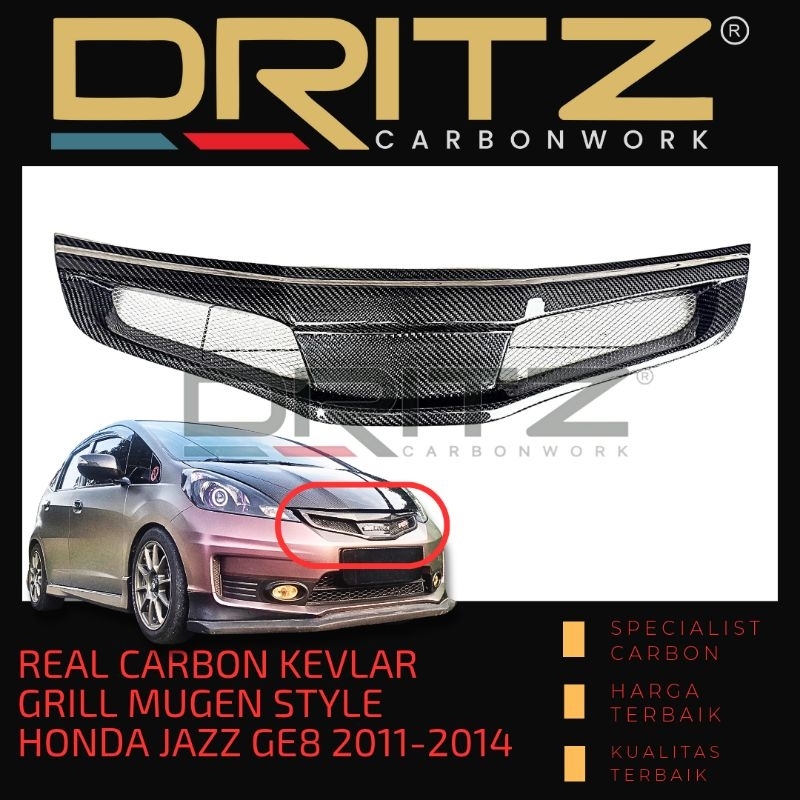 Carbon GRILL MUGEN HONDA JAZZ GE8 Aksesoris Karbon