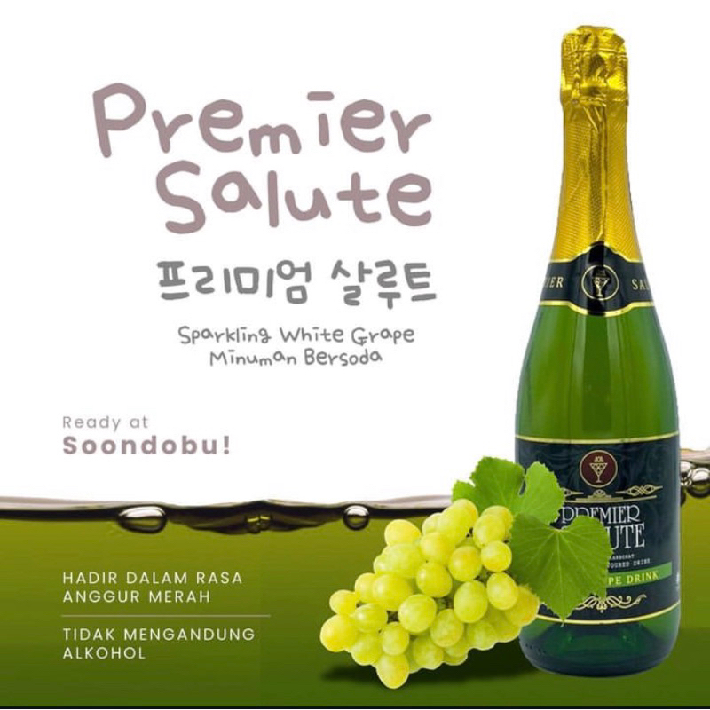 

SIRUP HAMPERS - PREMIER SALUTE -MINUMAN BERKARBONASI RASA WHITE GRAPE - HALAL