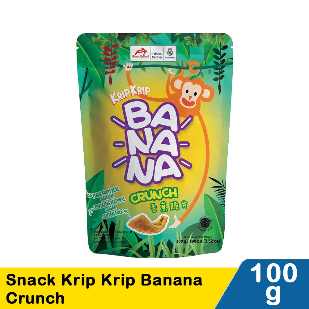 

Dua Kelinci Snack Krip Krip Banana Crunch 100 Gram