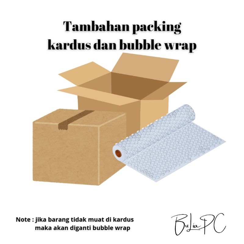 

Tambahan packing kardus dan bubble wrap