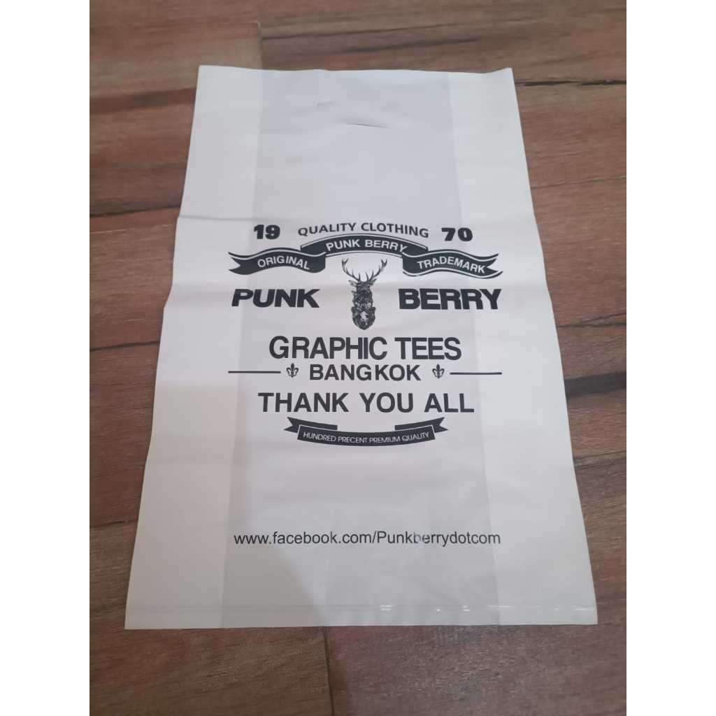 

Punk Berry Thailand Plastic Shopping Bag Bangkok Graphic Tees Original