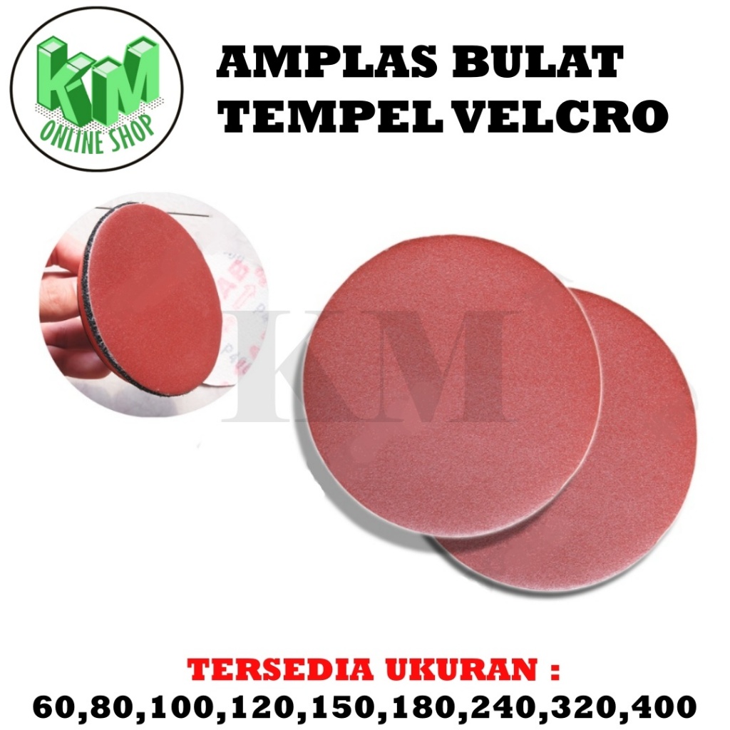 Amplas Bulat Velcro Amplas Tempel 4 Inch Amplas Halus Kasar Grit 60 80 100 120 150 180 240 320 400