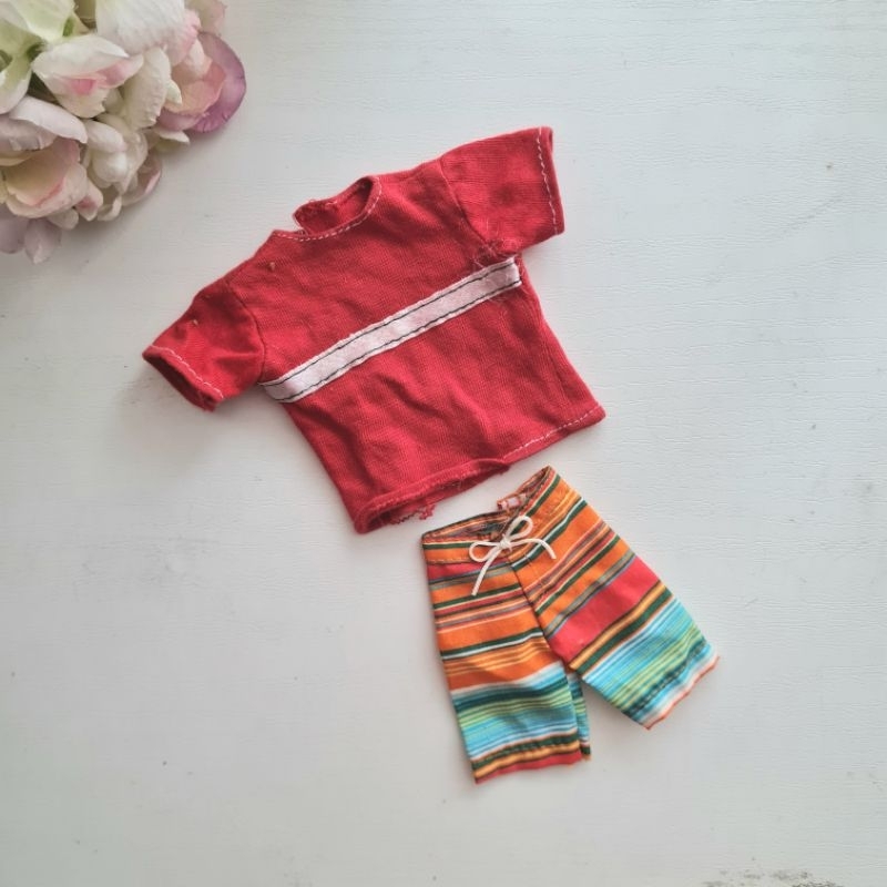 Baju Barbie Ken Vintage set red