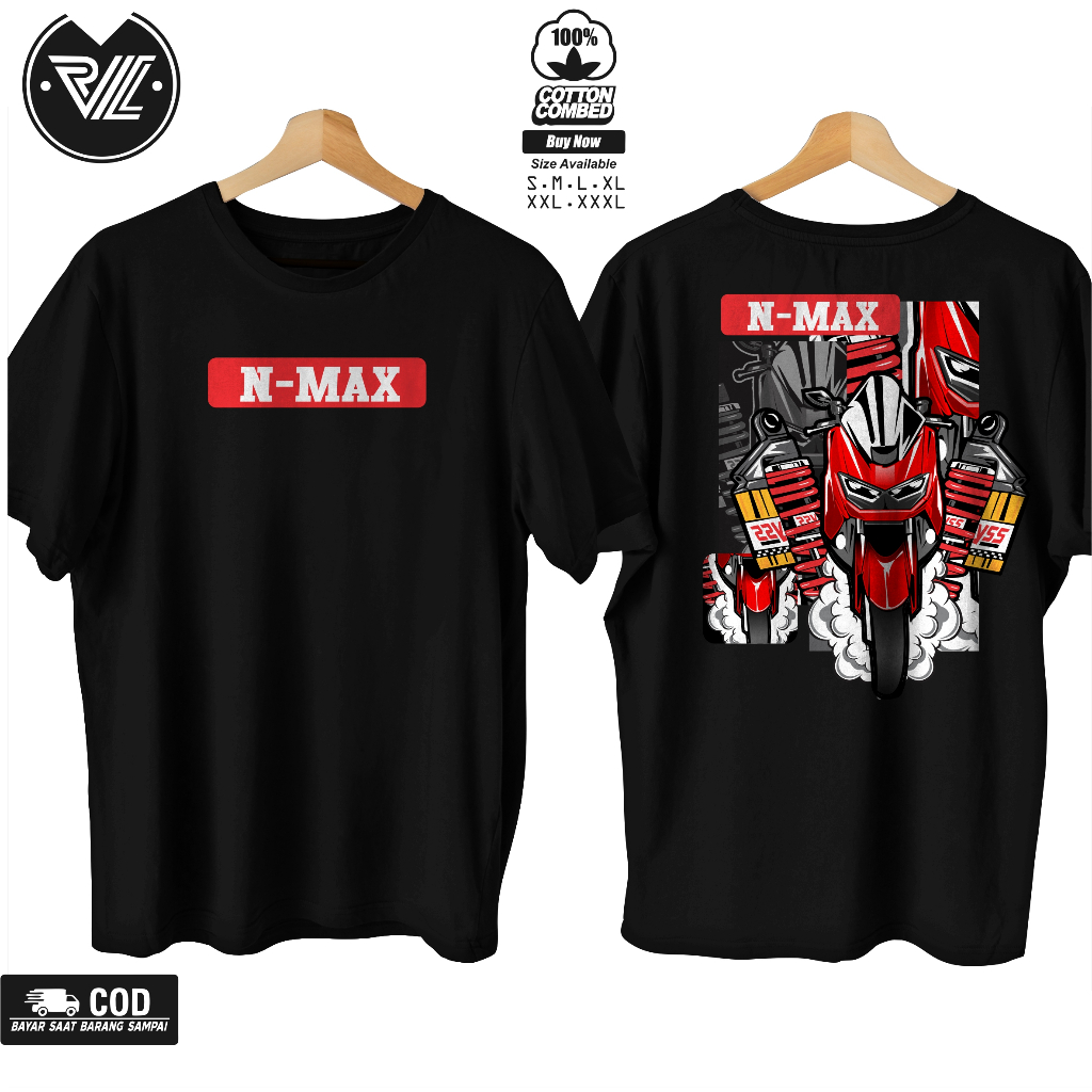 Kaos Motor NMAX YSS RED New Series Cotton Combed 30s / Kaos Pria Distro Motor / Kaos Honda / Kaos Ya