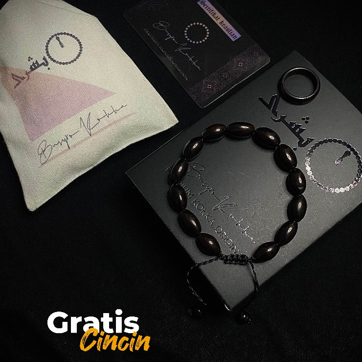 PREMIUM BLACK KOKKA Gelang Kokka Asli 100% Motif Telur