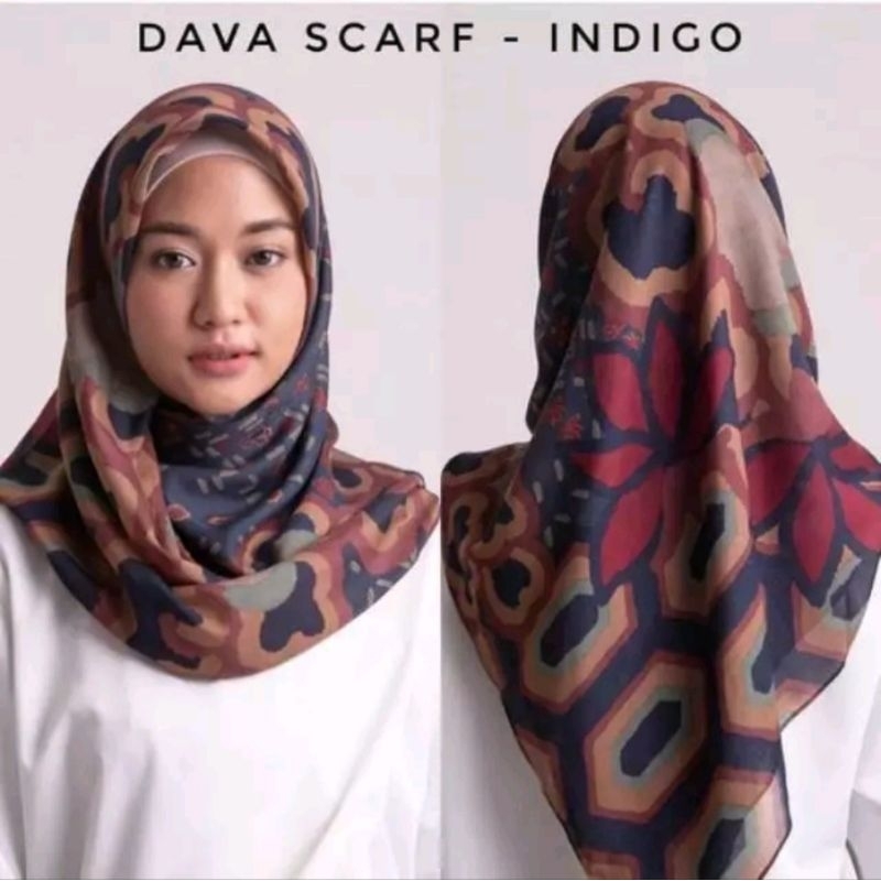 Ready Siap Kirim bisa GOSEND New Kami Dava Scarf Indigo bahan Voal | Kamiidea Kami Idea Hijab Voile 