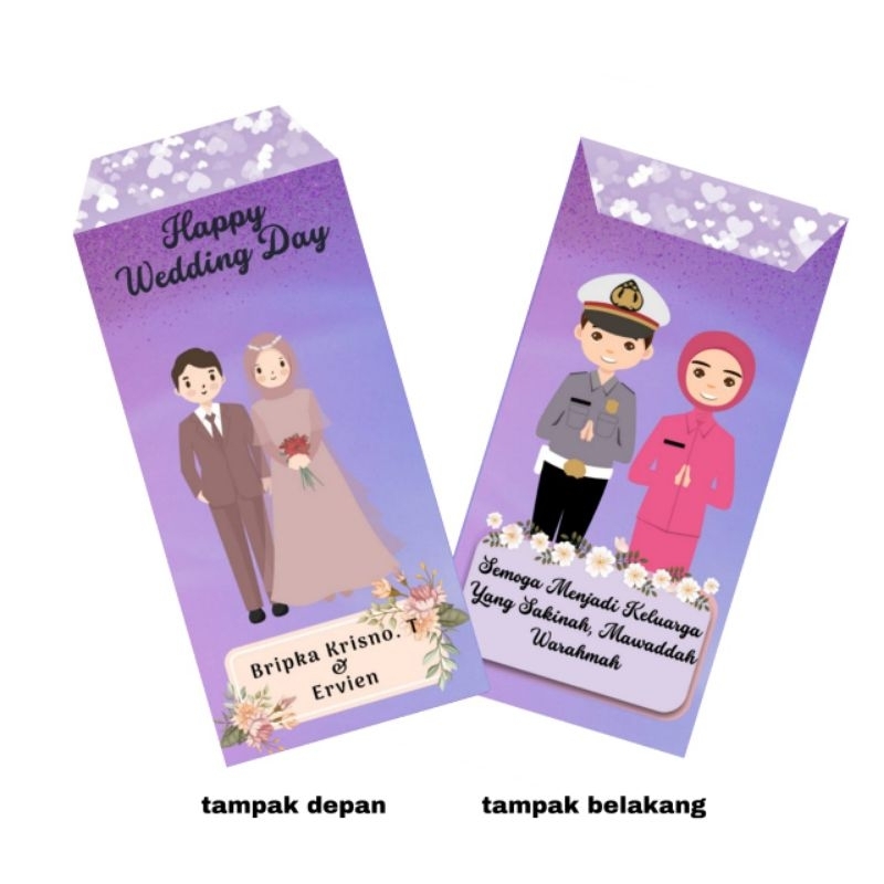 

Amplop Wedding Custom/tambah nama/tambah foto