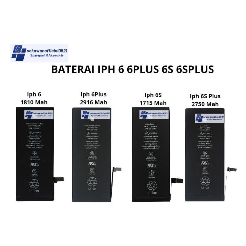 Batre Baterai Iphone 6 6Plus 6s 6sPlus