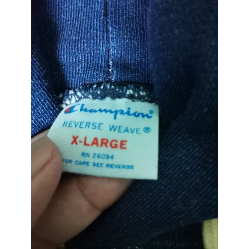 Hoodie Second Champion Reverse Weave - Biru Jeans