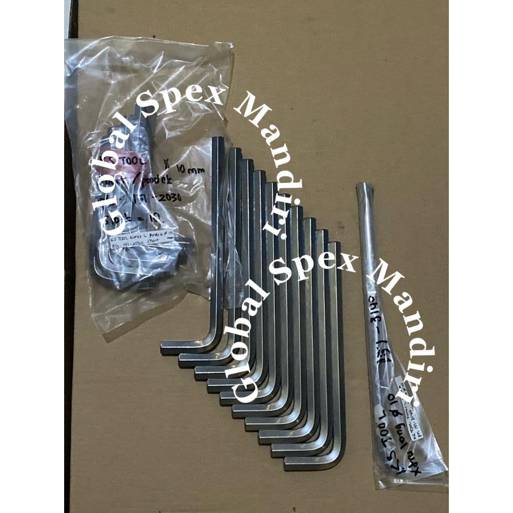 KS TOOLS KUNCI L 10 MM, HEXAGON KEY WRENCH LONG, PANJANG 151.2050 MADE IN GERMANY