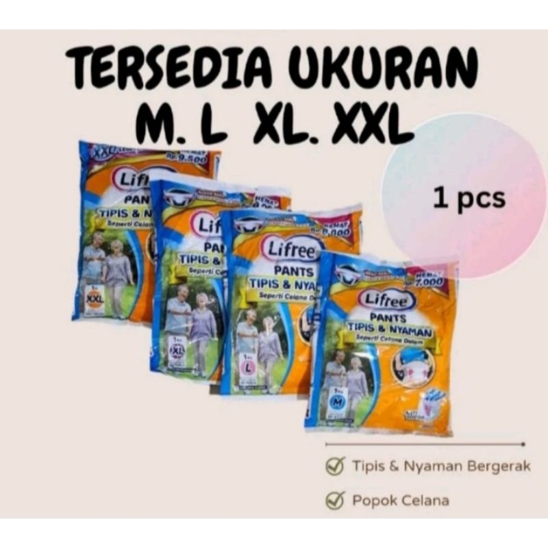 Lifree Pants | Popok Celana Dewasa LIFREE M, L, XL, XXL