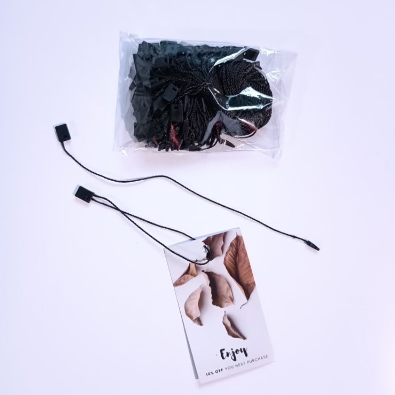

Tali hangtag /tali tag / tali label nylon HITAM (+- 100pcs)
