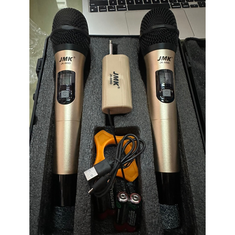 Mic wireless JMK JK-899D isi 2 microphone. UHF