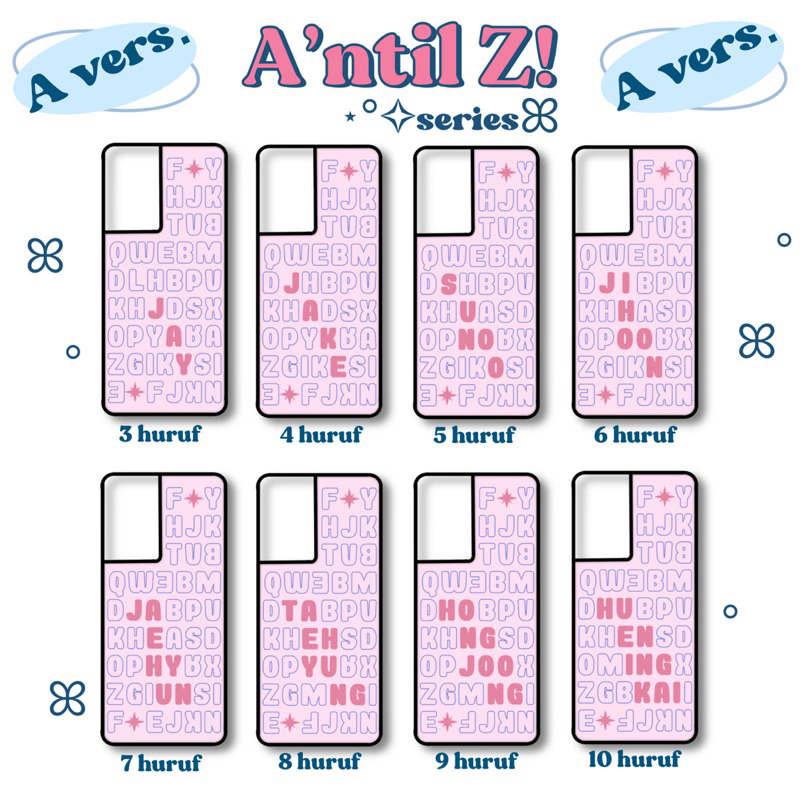 PRE ORDER A’ntil Z Case HP Alphabet Aesthetic Estetik Korea Kpop NCT TXT Treasure BTS Case Huruf Cas