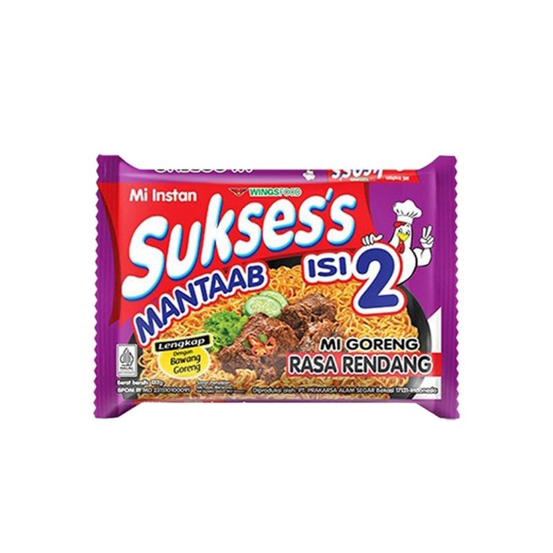 

[ 10 Pcs ] Sukses Mi Instan Isi 2 Goreng Rendang 132gr / Sukses's / Suksess