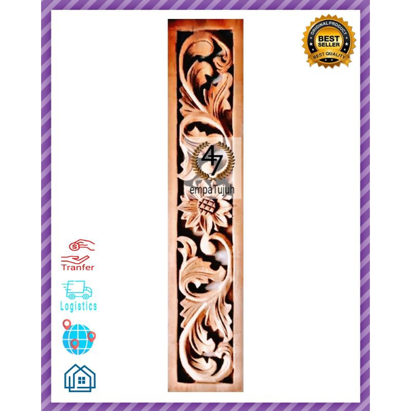 Ornamen Dinding Ukir Tempel Kepingan Loster