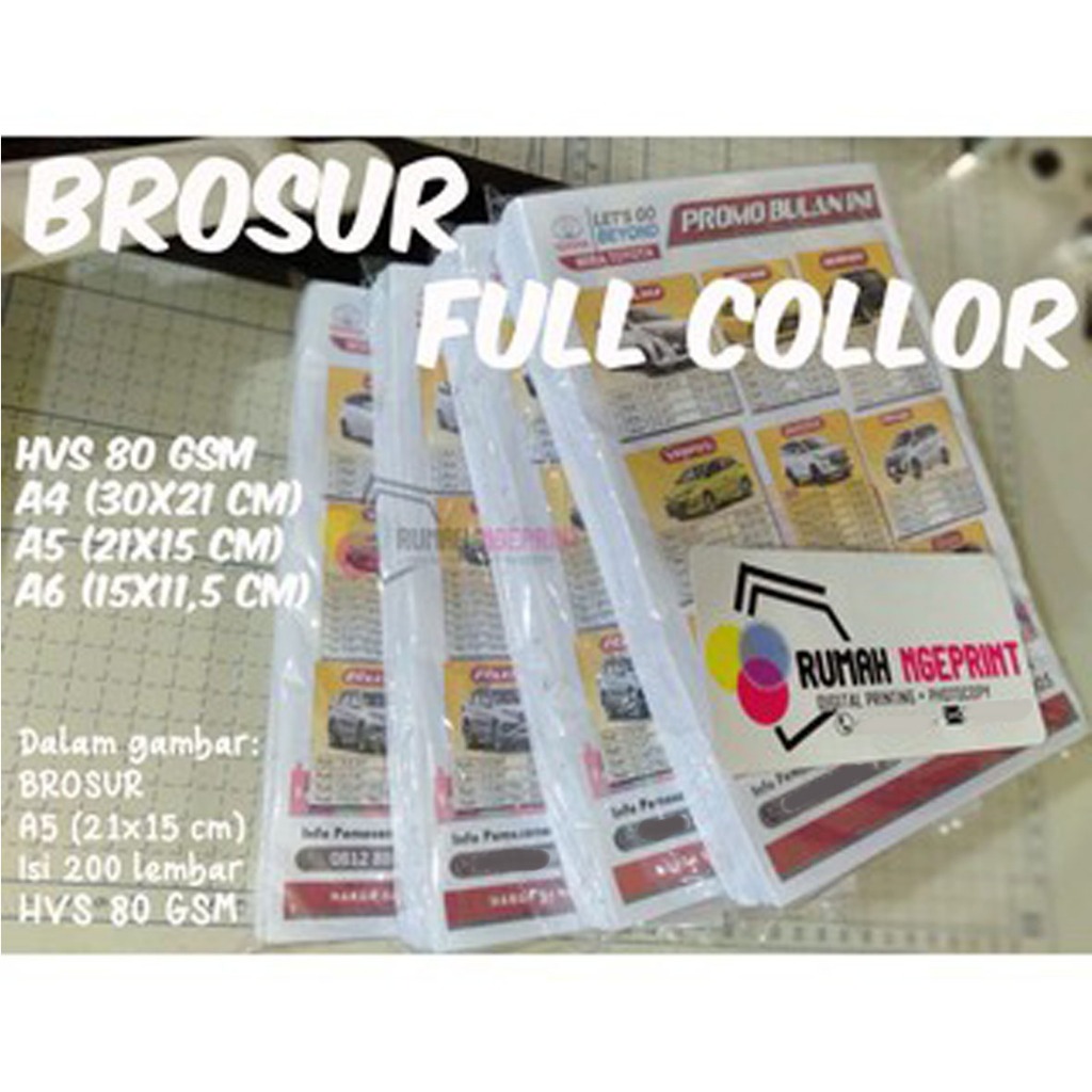 

CETAK BROSUR HVS 80GSM MURAH BISA PESAN SATUAN